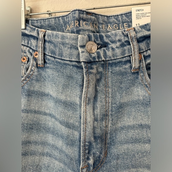 NWT American Eagle Curvy Stretch Super High Rise Jeans Size 12 - Picture 8 of 13